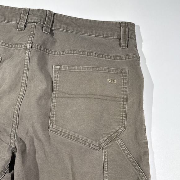 Stio Rivet Canvas Utility Pant Mens 33x32 Double Knee Organic Cotton - Picture 7 of 11